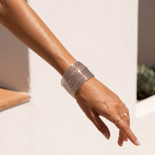 Brazalete Plateado Espiral