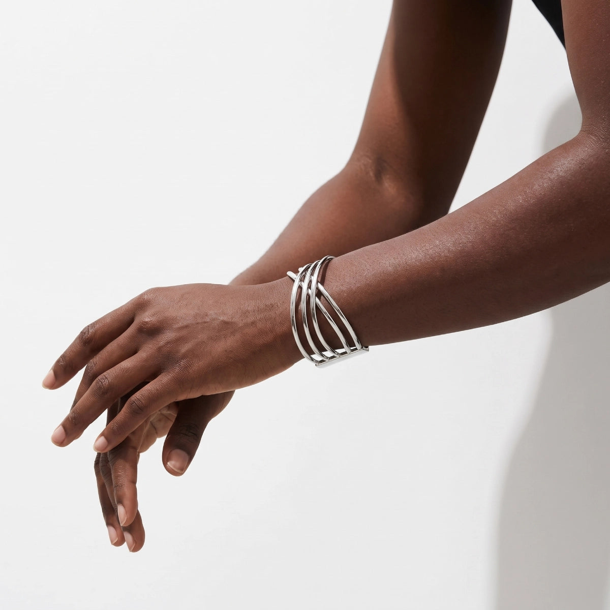 Brazalete Plateado Onda