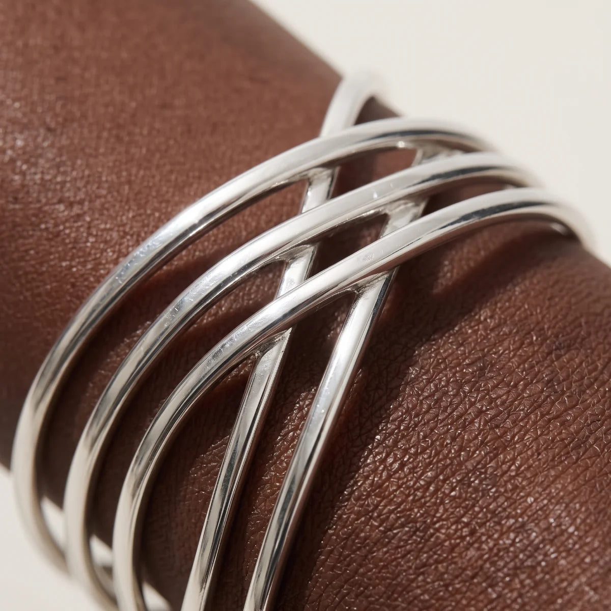 Brazalete Plateado Onda