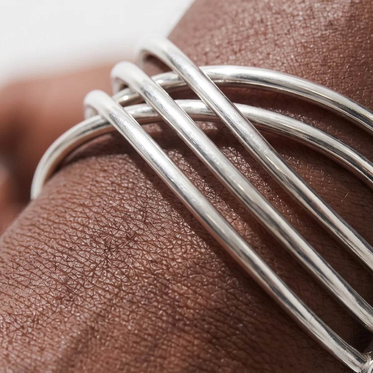 Brazalete Plateado Onda