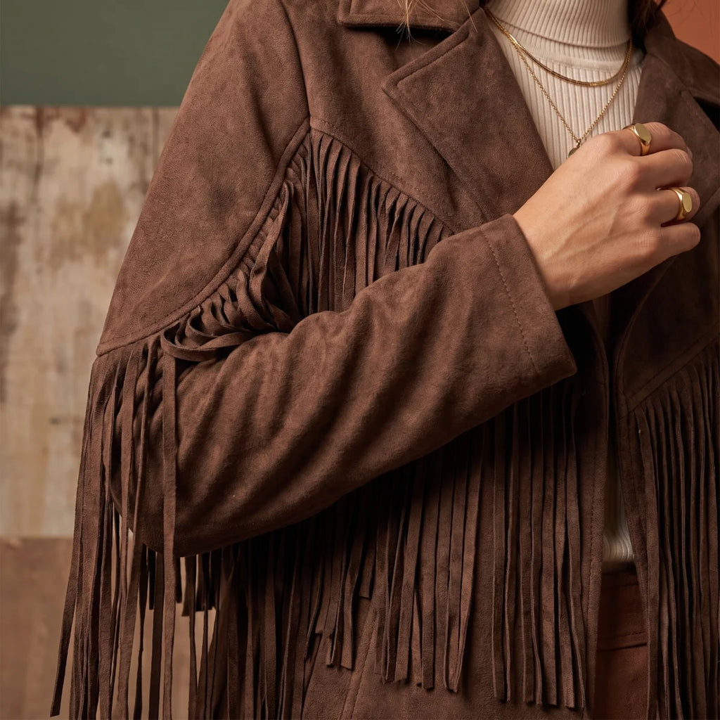 Chaqueta de Flecos Marrón Cowboy