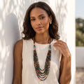 Collar Multicapa con Cuentas Multicolor