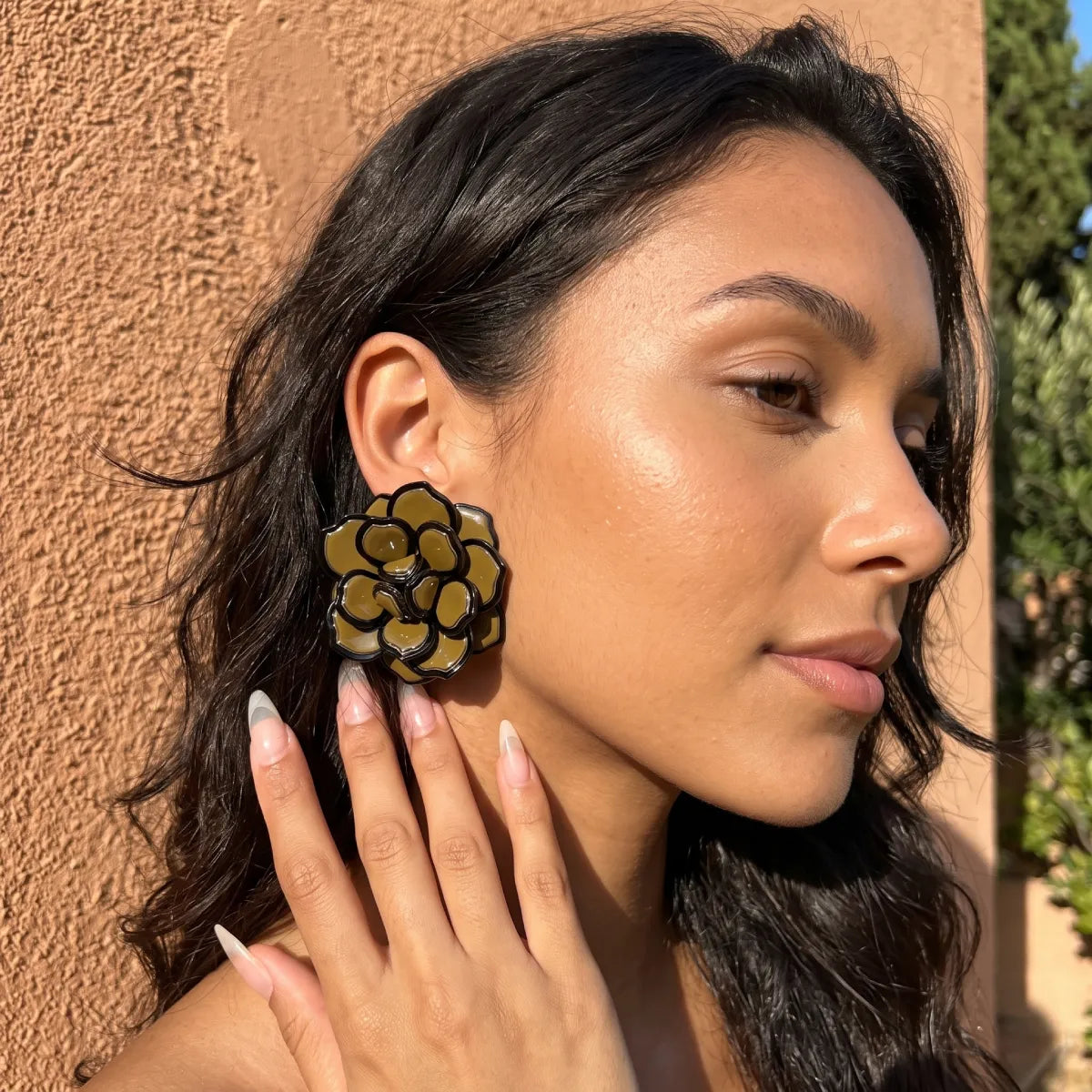 Pendientes de Flor Verdes