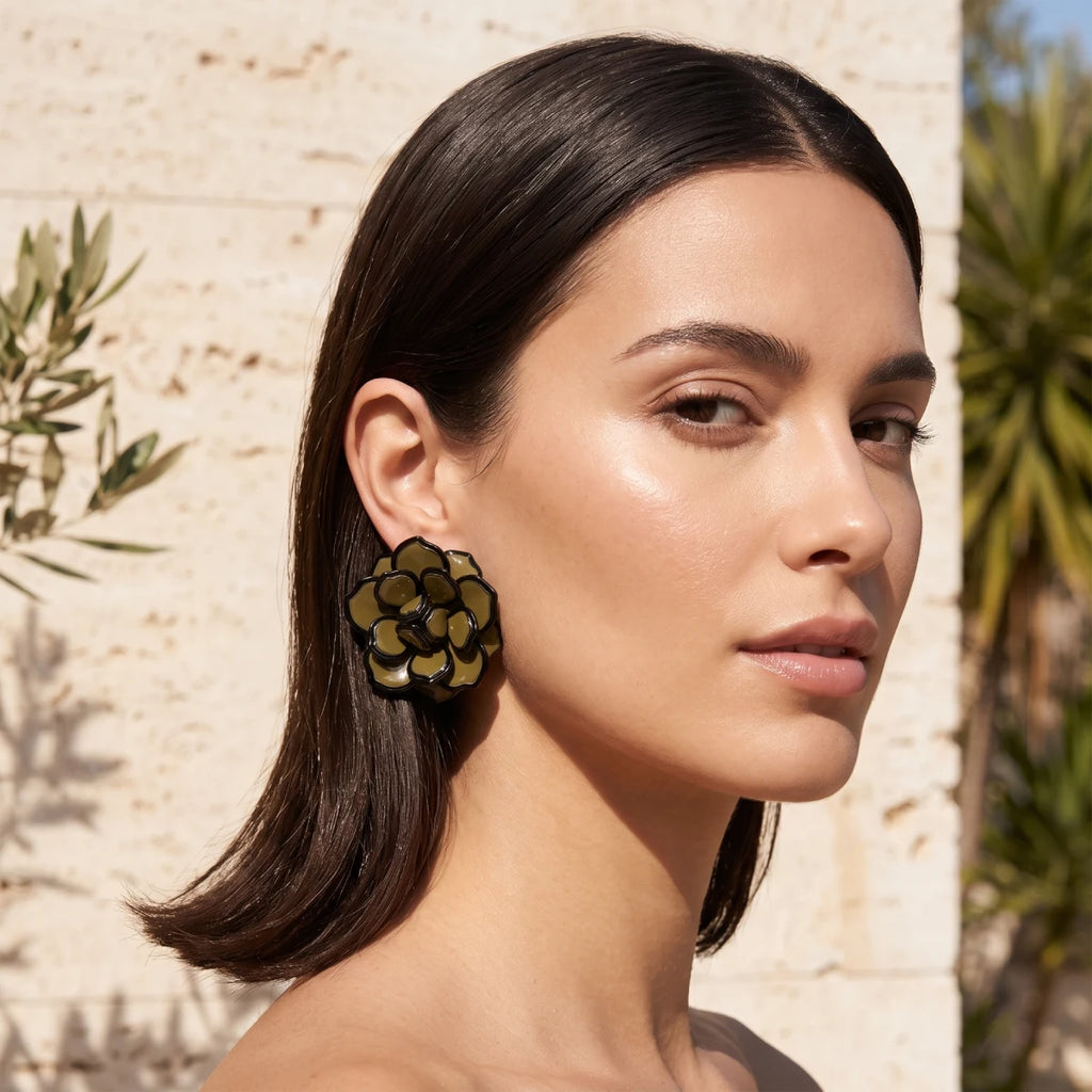 Pendientes de Flor Verdes