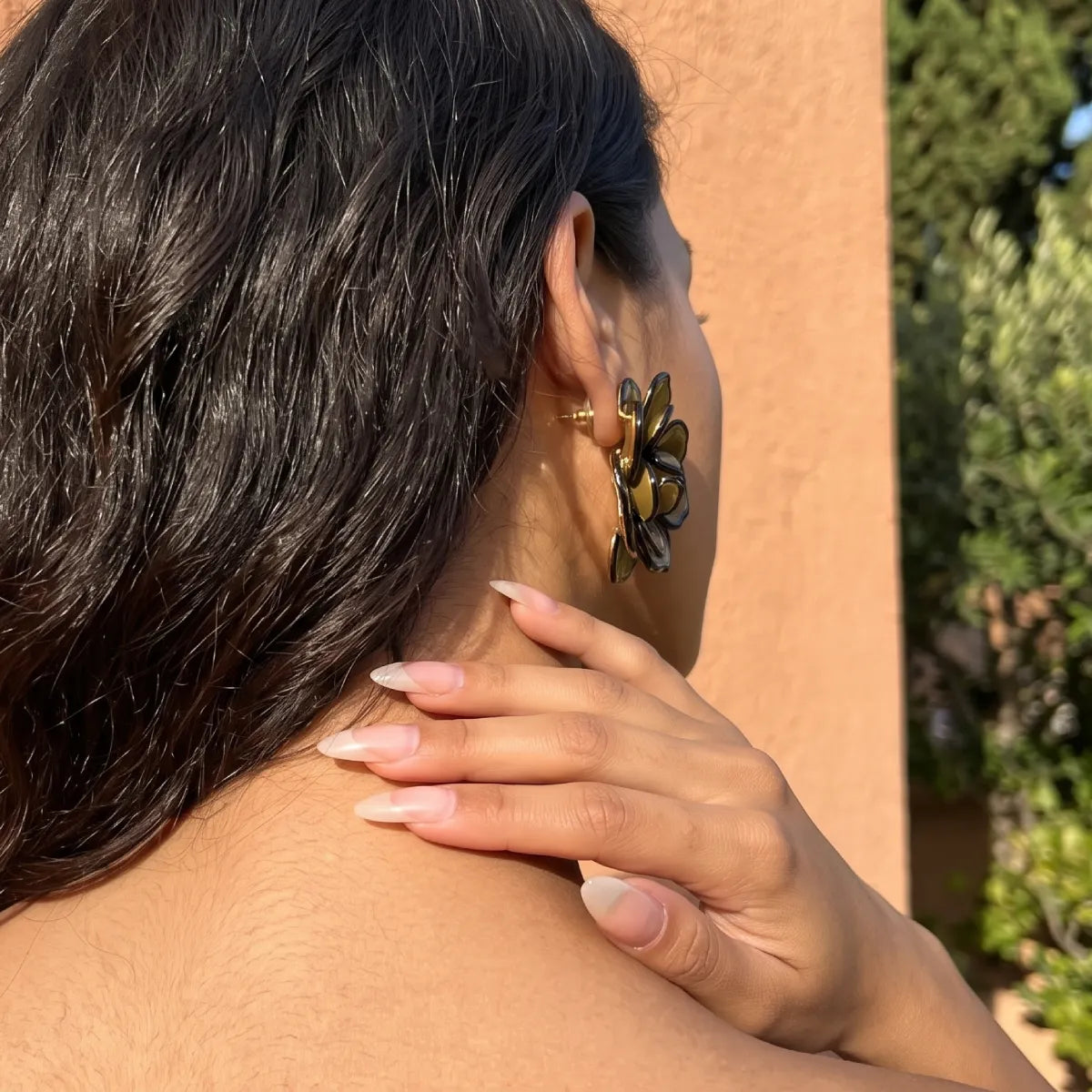 Pendientes de Flor Verdes