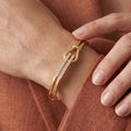 Pulsera Rígida Dorada Tipo Hebilla