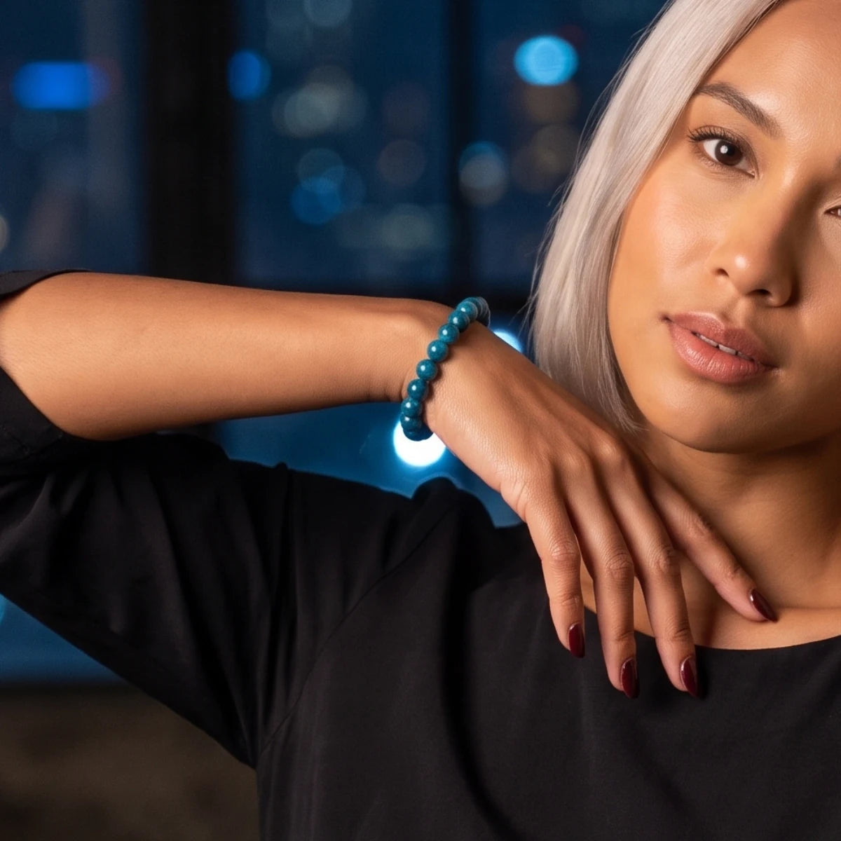Pulsera Apatita Azul