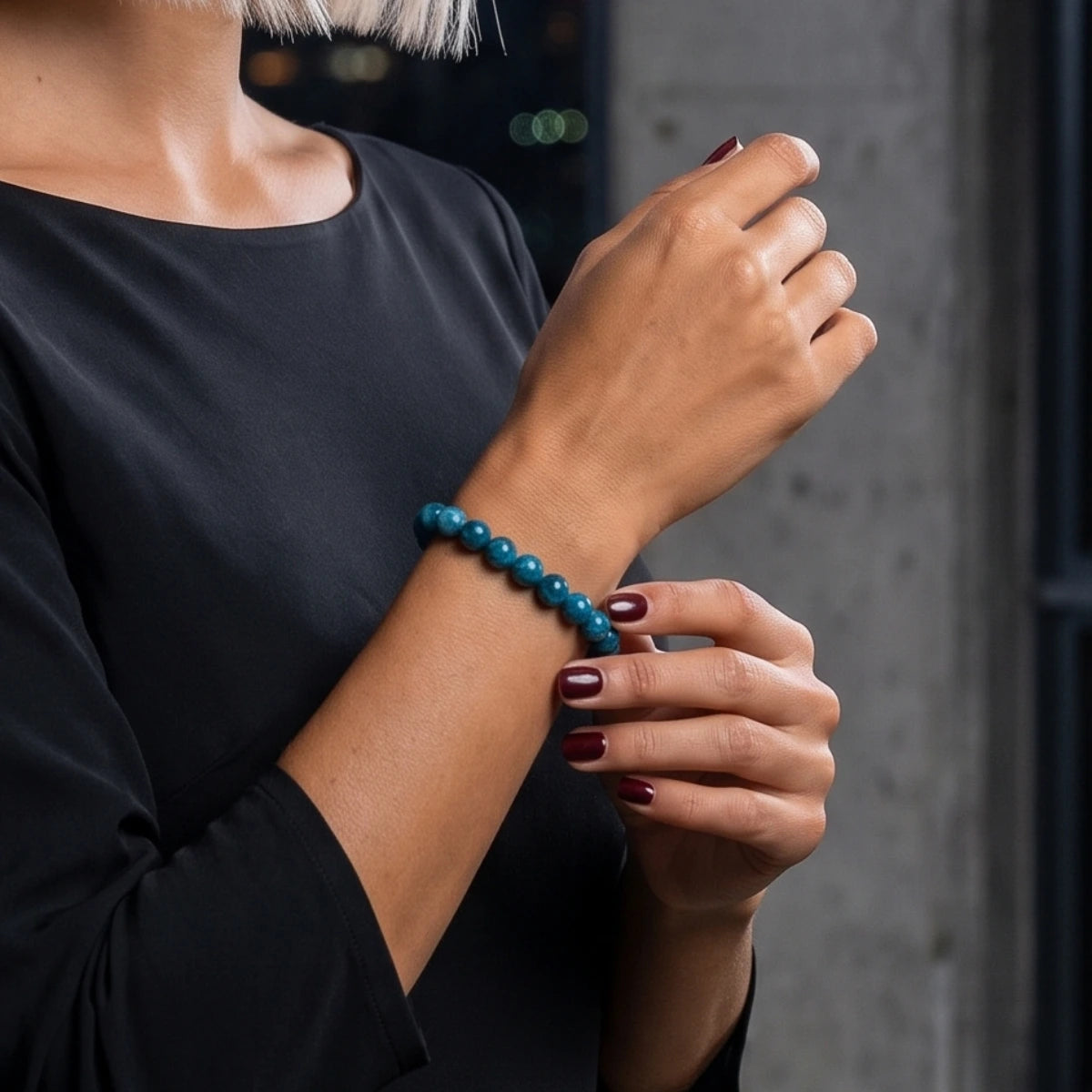 Pulsera Apatita Azul
