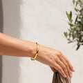 Pulsera Rígida Dorada Lisa