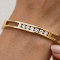 Pulsera Rígida Dorada Iris